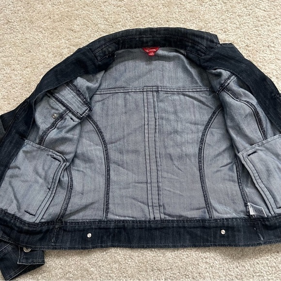 Guess Women’s Moto Blue Jean Jacket‎ Modele Style Size Large - Picture 7 of 16